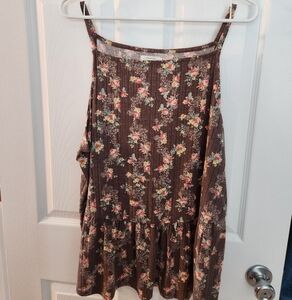 Maurices Brown Floral Strappy Top